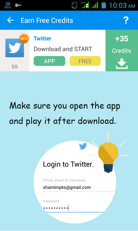 open the app and play